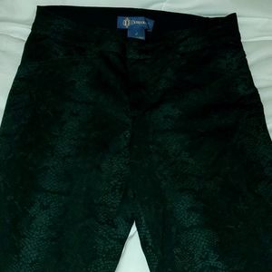 Democracy jeans jade green and black snakeskin